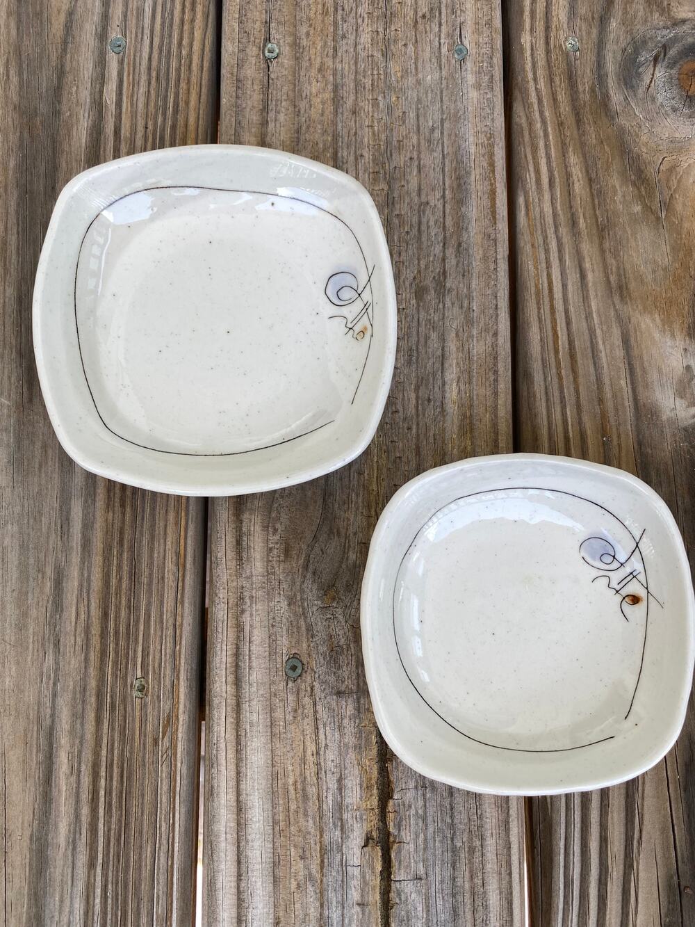 Decorative square dish set/2